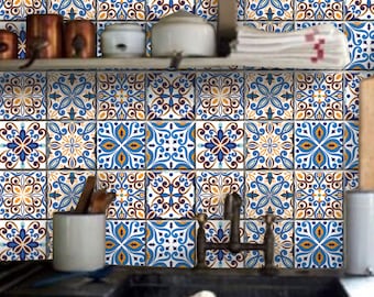 Barcelos – Portuguese Azulejo Peel and Stick Tile Stickers | Mediterranean Wall, Stair & Backsplash Décor