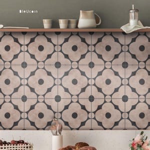 Trani Peel and Stick Vinyl Tile Stickers | Removable & Waterproof Ideal for Kitchen Bathroom Backsplash Floor, DIY Wall Designs DIY Renter