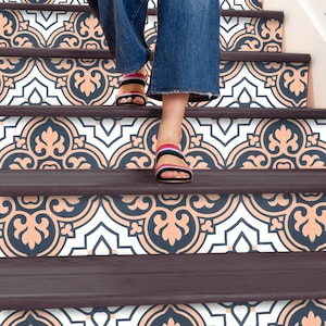 Holbrook Peel & Stick Stair Riser Decal–Extra Long 49&quot; | Water resistant Vinyl Strip | Self-Adhesive, Removable, DIY Stair | Easy to Trim