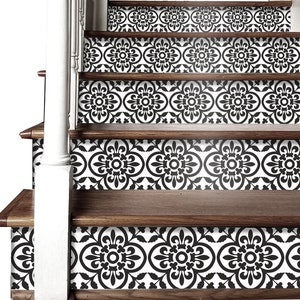 Berkane  Stair Riser Peel Stick Vinyl Decal Self Adhesive Waterproof Easy to Trim  Removable DIY Home Decor-Extra long 49" length