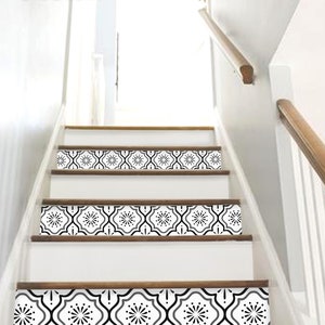 Belmount Peel and Stick Stair Riser Vinyl Strip Self Adhesive Waterproof Easy to Trim  Removable DIY Decor-Extra long 49" length