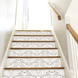 Amalfi light StairRiser Peel Stick Vinyl Decal Self Adhesive Waterproof Easy to Trim Removable DIY Home Decor-Extra long 49&quot; length