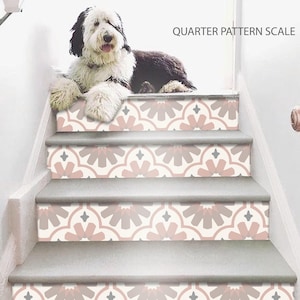 Art Deco Peel and Stick Stair Riser Vinyl Strip Self Adhesive Waterproof Easy to Trim Removable DIY Decor-Extra long 49&quot; length
