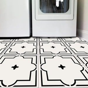 Dallas Vinyl Floor Tile Stickers | Floor Decals -Removable & Repositionable Anti-Slip finish option (500 microns)Perfect for Renter