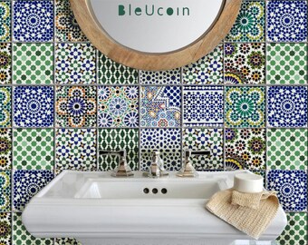 Tagine Peel and Stick Tile Stickers for Kitchen Bathroom Backsplash Floor Stairs Removable water heat proof Vinyl Decal