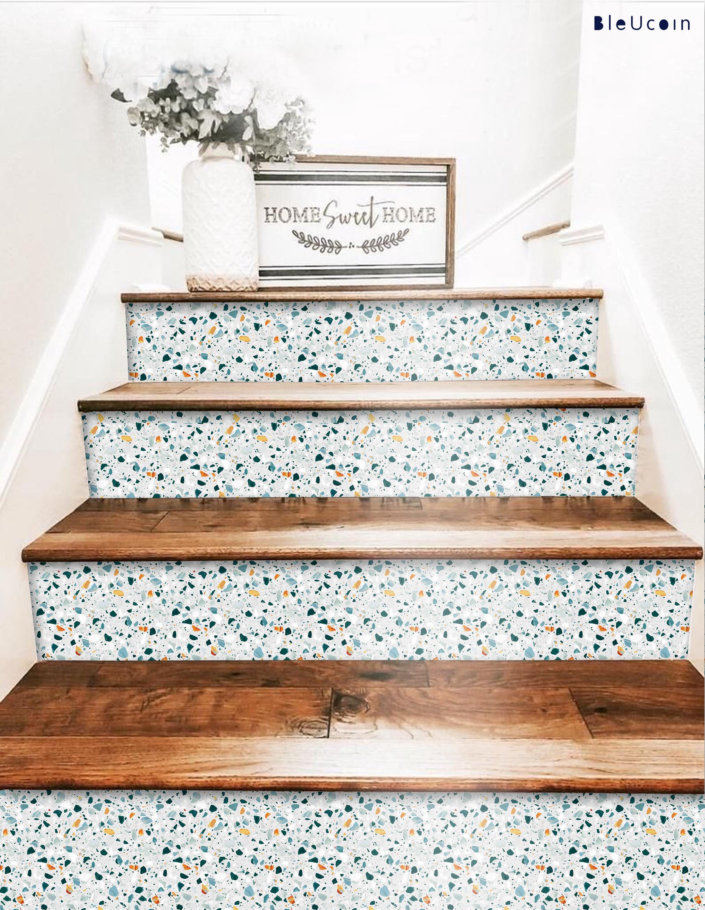 Papier peint 3D amovible pour escalier/couloir/salon