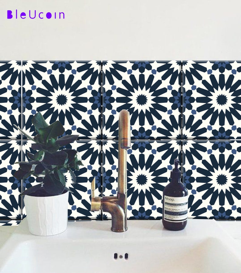 Tiznit Moroccan Tile Wall Stair Floor Self Adhesive Vinyl Stickers Kitchen Bathroom Backsplash Carrelage Decal L Stick Home Decor
