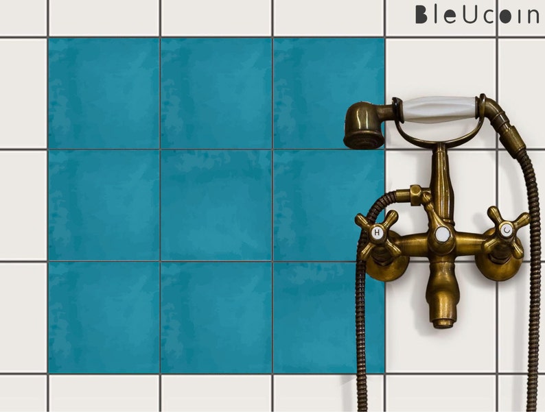 Plain Solid Tile Stickers Kitchen Bathroom Wall Tile Vinyl Etsy