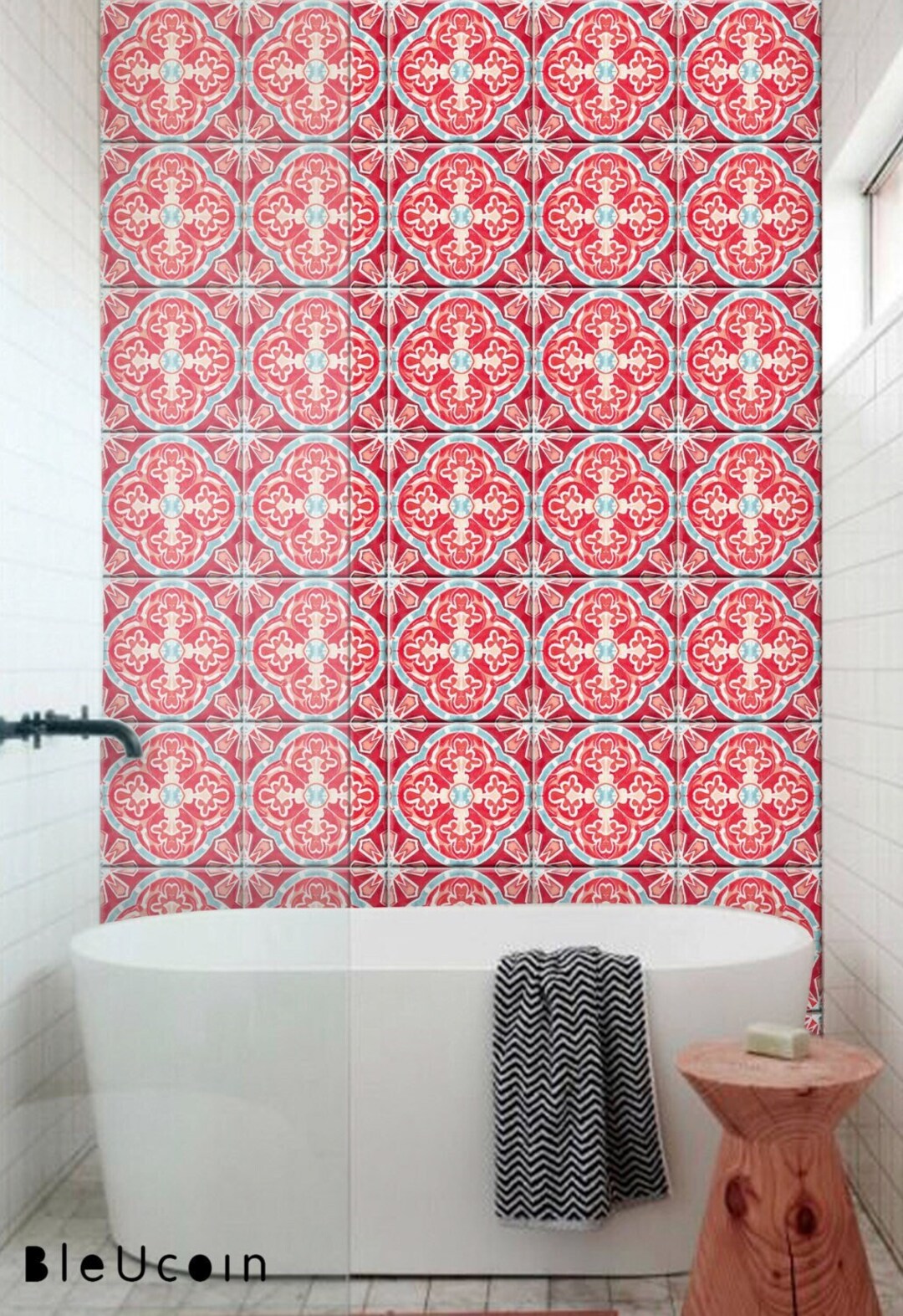 Carmine Peel and Stick Tile Stickers Kitchen Bathroom Backsplash Floor
