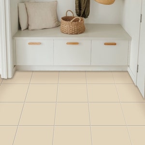 Sand Vinyl Floor Tile Stickers | Floor Decals -Removable & Repositionable Anti-Slip finish option (500 microns)Perfect for Renter