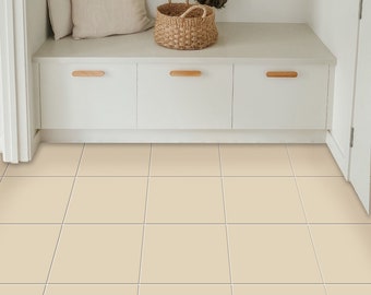 Sand Vinyl Floor Tile Stickers | Floor Decals -Removable & Repositionable Anti-Slip finish option (500 microns)Perfect for Renter