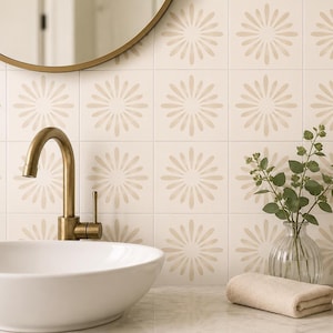 Playa Blanca Tile Wall Stair Floor Self Adhesive Vinyl Stickers,Kitchen Bathroom Backsplash Carrelage Decal, Peel & Stick Home Decor