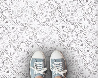 Amalfi Light Peel & Stick Floor Tile Sticker I Removable Anti-Slip Vinyl Decals for Kitchen, Bath, Home | DIY Renter-Friendly | Customizable
