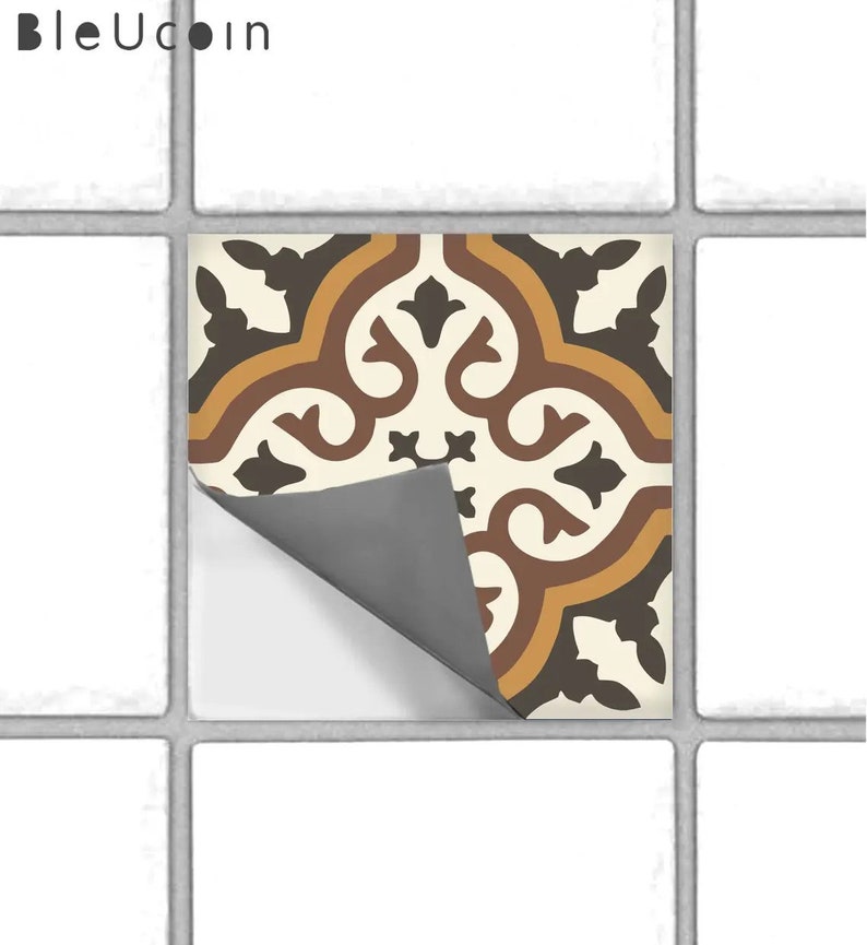 Nottingham Vinyl Floor Tile Stickers Floor Decalsremovable Etsy