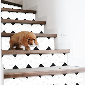 Rio Marble Peel & Stick Stair Riser Decal–Extra Long 49&quot; | Water resistant Vinyl Strip | Self-Adhesive, Removable, DIY Stair | Easy to Trim