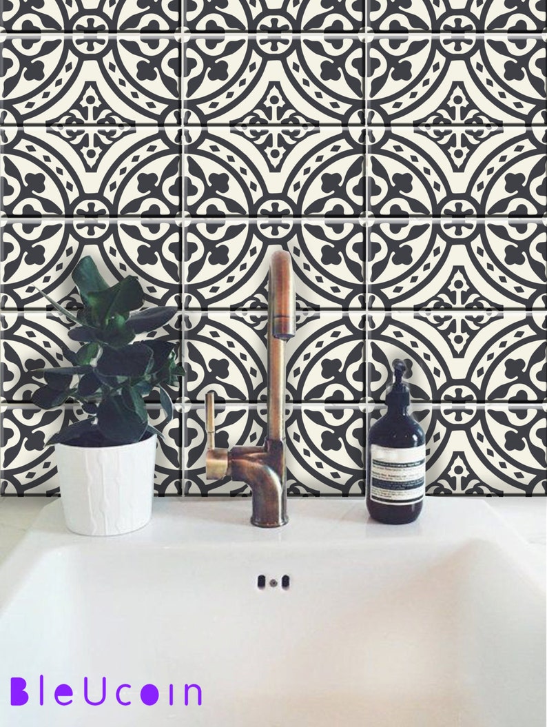 Rectangular Subway Tile Decals Encaustic Image 0