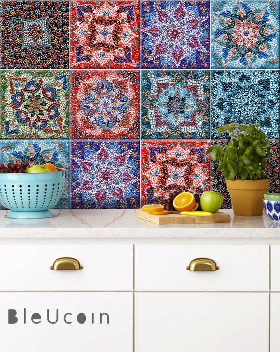 Mexican Talavera Tile Decal  Home decor accessories, Crazy home, Mosaic  backsplash kitchen