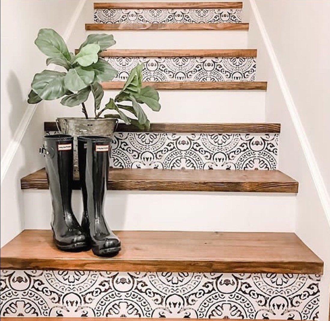 Amalfi Peel And Stick Stair Riser Vinyl Strip Self Adhesive Etsy