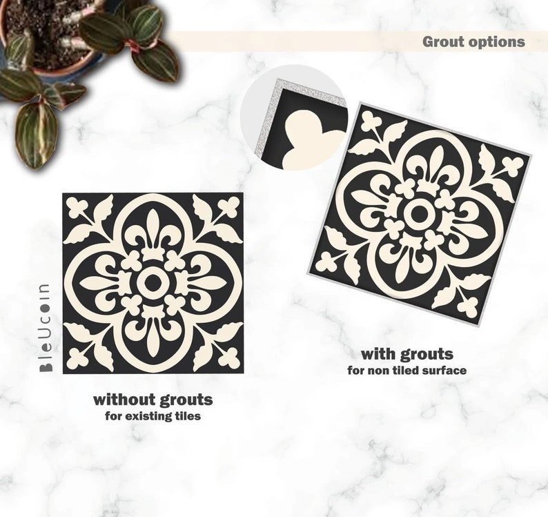 Encaustic Vinyl Floor Tile Stickers Floor Decals removable Etsy