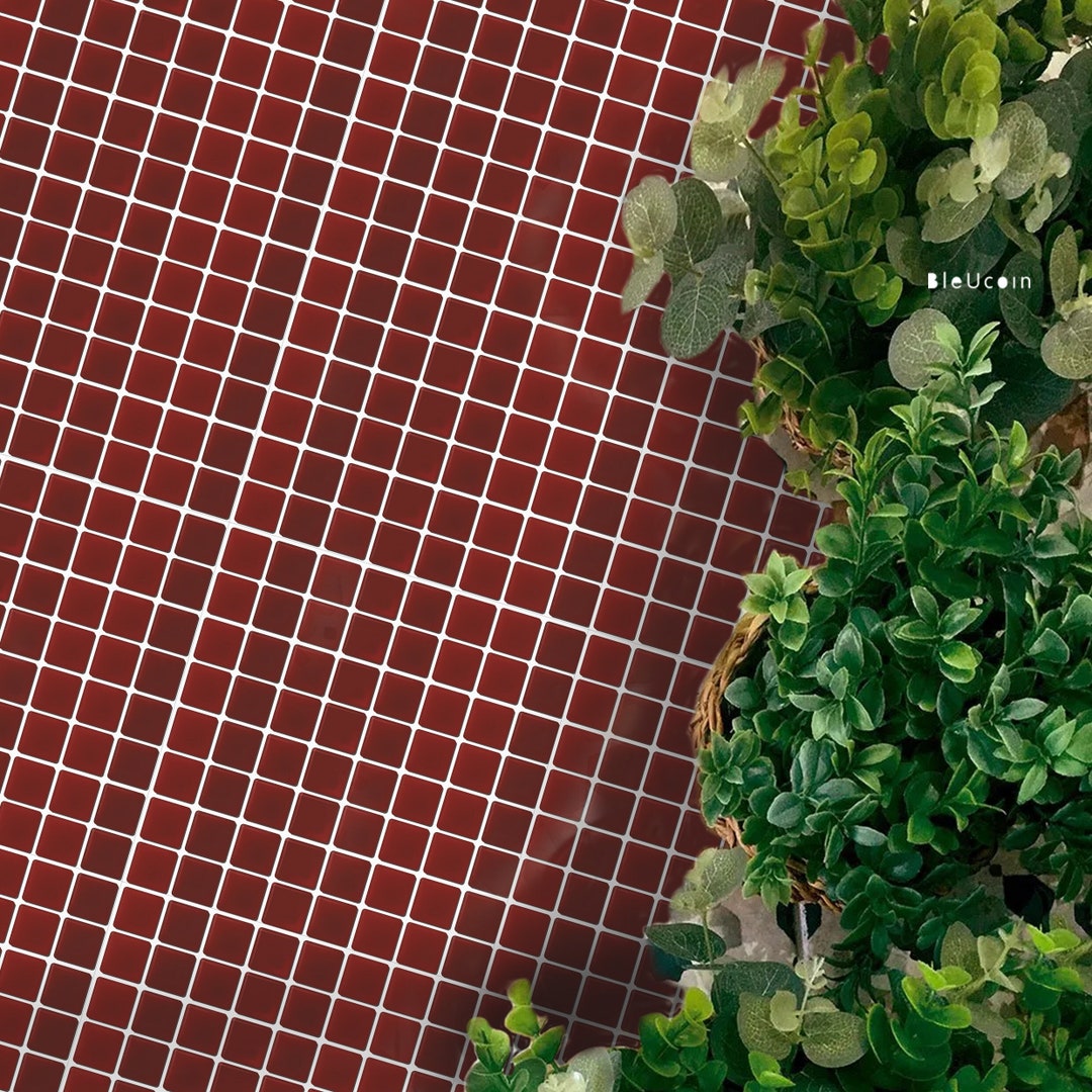 Oxblood Vinyl Floor Tile Stickers Floor Decalsremovable & Etsy