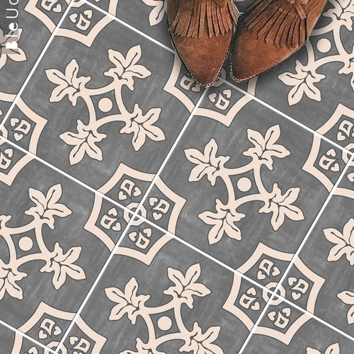Pozallo Slate Vinyl Floor Tile Stickers Floor Etsy