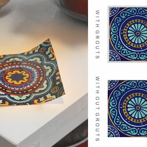 Bleucoin Mexican Talavera Peel n Stick Tile Stickers for Tile Wall Stair Floor Kitchen Bath Backsplash Removable & Waterproof image 8