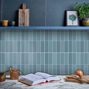 Ocean Kitkat Subway Peel and Stick Tile Decal  Kitchen Bath Backsplash Wall Tile Floor Removable Waterproof Stickers for Renters