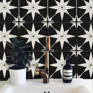 Positano Lignite Peel & Stick Tile Stickers Kitchen Bathroom Backsplash Floor Stair Water Resistant Removable Decals, DIYVinyl Renters Décor