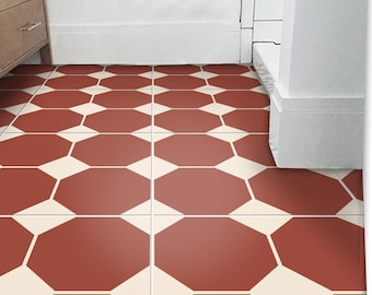 Chile Peel & Stick Floor Tile Sticker I Removable Anti-Slip Vinyl Decals for Kitchen, Bath, Home | DIY Renter-Friendly | Customizable