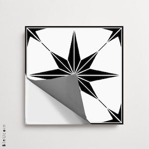 4 x 4 po - 44 pcs Stickers amovibles Positano Bay pour cuisine et salle de bain
