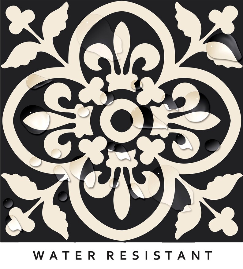 Encaustic Vinyl Floor Tile Stickers Floor Decals removable Etsy