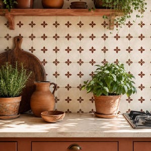 Pomona Peel and Stick Tile Decal Kitchen Bathroom Splash Back Floor Stair Water Resistant Removable DIY Vinyl Renters Décor Easy Install