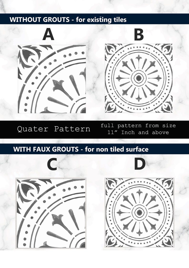 Naples Vinyl Floor Tile Stickers Floor Decals Removable & Etsy