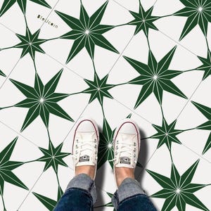 Positano Jungle Peel & Stick Floor Tile Sticker IRemovable Anti-Slip Vinyl Decals for Kitchen, Bath, Home | DIY Renter-Friendly Customizable