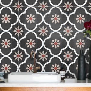 Tile/wall decal: French Geometric diamond checkers= 44 pcs