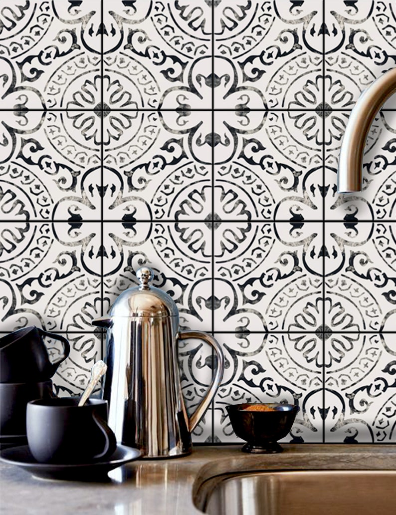 Amalfi Peel and Stick Tile Stickers for Kitchen Bathroom Backsplash Floor Stair Waterproof Removable Decals, DIY Vinyl Renters Home D\u00e9cor