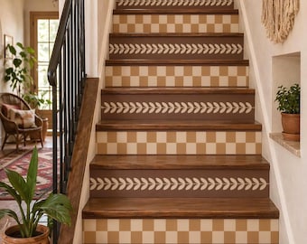 Calcomanía autoadhesiva Amalfi para contrahuella de escalera - Extra larga (124 cm) | Tira de vinilo resistente al agua | Autoadhesiva, remo