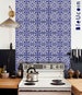 Loures Blue Peel & Stick Tile Stickers for Kitchen Bathroom Backsplash,Non slip for floor Removable Water Resistant Easy To Cut Vinyl Decor 