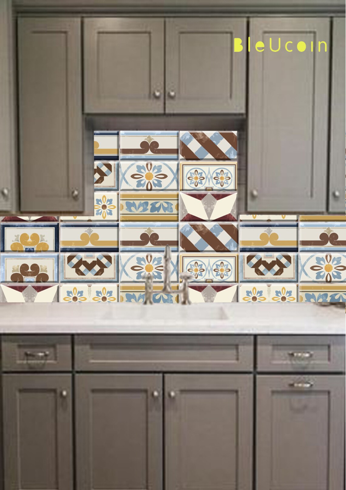 Rectangular subway tile decals Kitchen/bathroom/stair/floor Etsy