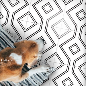 Belison Peel & Stick Floor Tile Sticker I Removable Anti-Slip Vinyl Decals for Kitchen, Bath, Home | DIY Renter-Friendly | Customizable