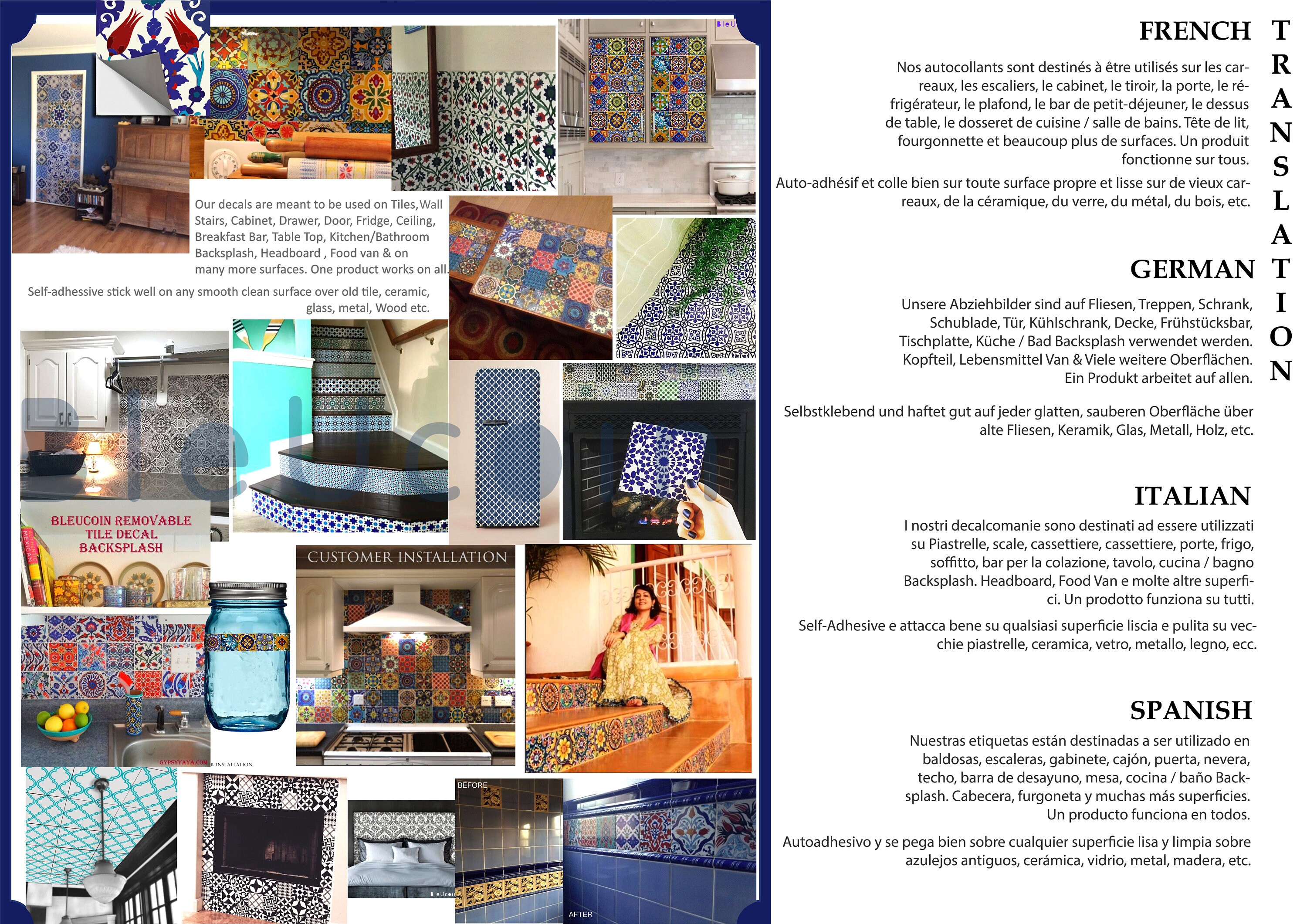 Küchenschrank / Schublade / Fliesen-Aufkleber entfernbare: | Etsy