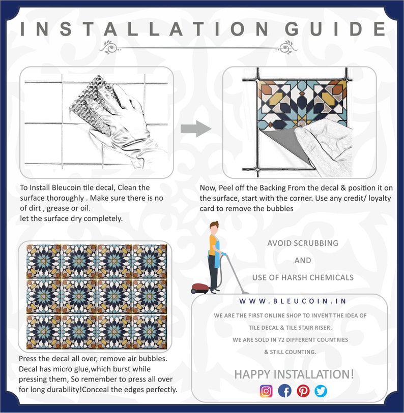 Ivora Vinyl Floor Tile Stickers Floor Decalsremovable & Etsy