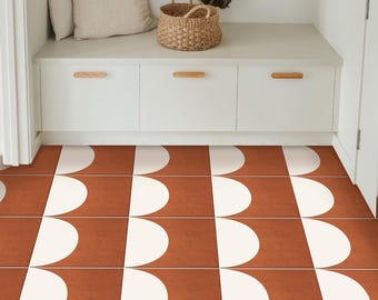 Teramo 11.50" x 11.50" - 40 piezas de calcomanías autoadhesivas para piso de cocina y baño, removibles