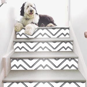 Linear Peel & Stick Stair Riser Decal–Extra Long 49&quot; | Water resistant Vinyl Strip | Self-Adhesive, Removable, DIY Stair | Easy to Trim