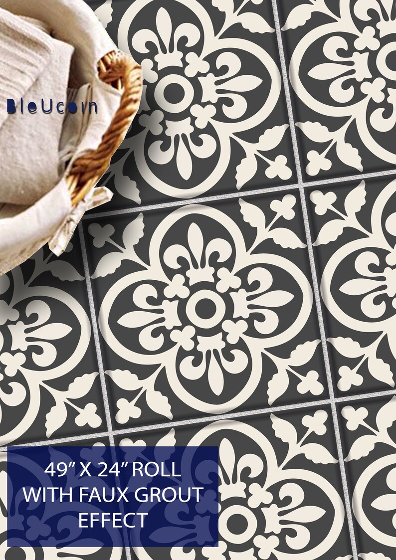 Encaustic Vinyl Floor Tile Stickers Floor Decals removable Etsy