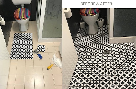 Barcelona Tile Wall Floor Stairs Vinyl Decal Removable Image 0