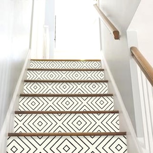 Athens  Peel and Stick Stair Riser Vinyl Strip Self Adhesive Waterproof Easy to Trim Removable DIY Decor-Extra long 49" length