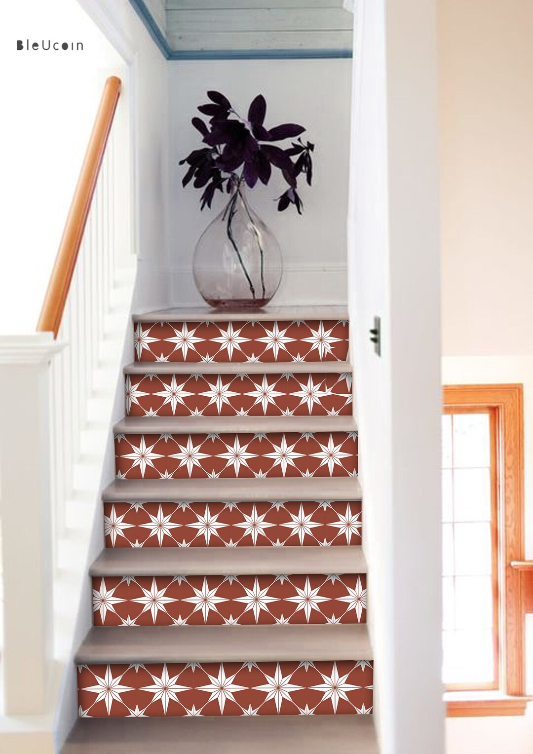 Positano Amber Peel & Stick Stair Riser Decal–extra Long 49