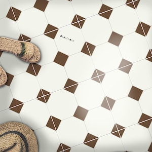12&quot; x 12&quot; Warsaw Choco 36 PCS Matt Peel and Stick Decal Floor Kitchen Bathroom Floor Removable