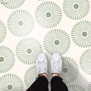 Kawasaki Sage Peel & Stick Floor Tile Sticker I Removable Anti-Slip Vinyl Decals for Kitchen, Bath, Home | DIY Renter-Friendly ,Customizable